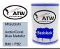 Preview: Mitsubishi, Arctic/Coral Blue Metallic, B80 / PB2: 500ml Lackdose, von ATW Autoteile West.